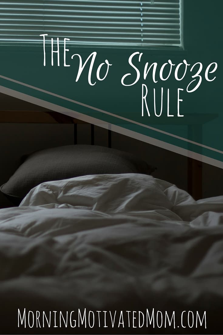 I started the No Snooze rule and I no longer start my morning with disrupted sleep. I’m enjoying the calm, constant wakefulness.