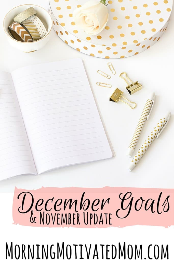December Goals and November Monthly Goals Update.