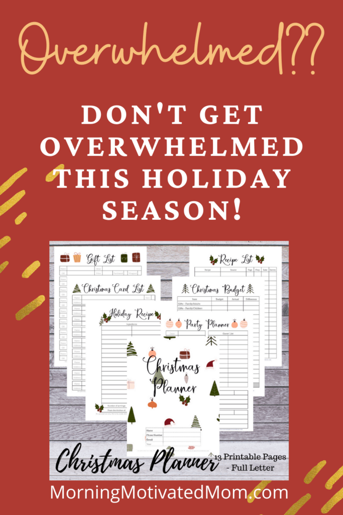 Get Organized this Christmas with the Christmas Planner. The holiday season often brings overwhelm & stress. Use the planner to get organized!