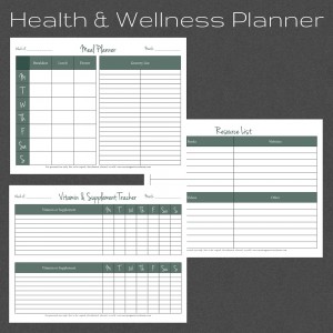 Health, Wellness, Fitness Planner. Meal Planner. Vitamin/Supplement Tracker and more!