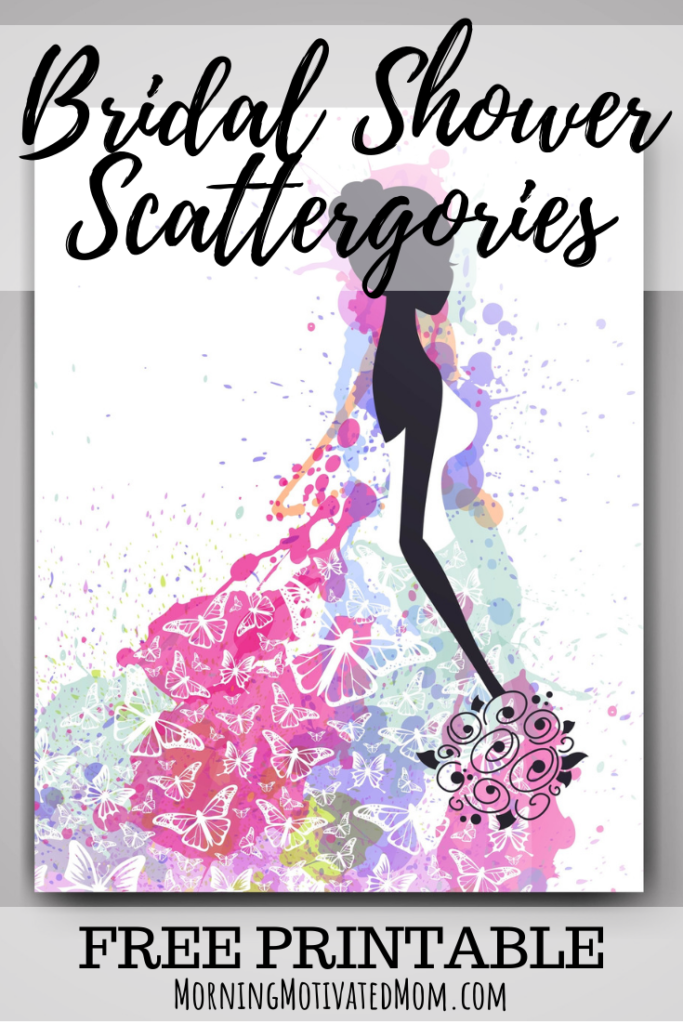Are you planning a bridal shower? Here is a game that everyone will enjoy playing! Bridal Shower Game and Free Scattergories Printable #bridalshower #shower #wedding
