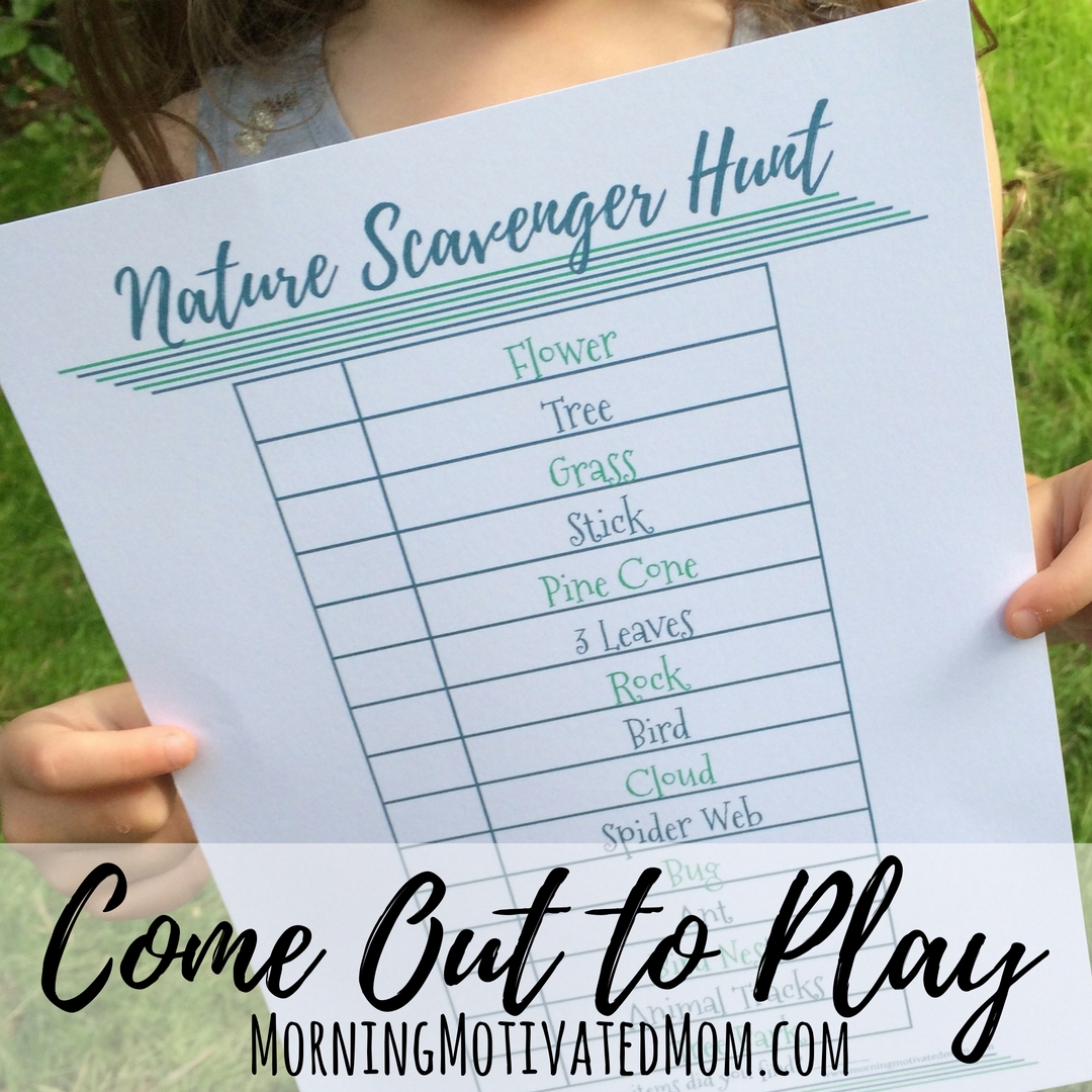 Get Outdoors with Your Kids & Nature Scavenger Hunt Printable