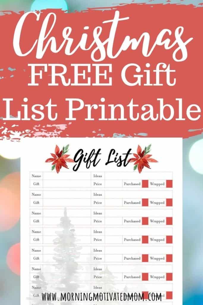 Free Christmas Gift List Printable. Get organized and think ahead with your holiday gift shopping. Keep track of your gifts on this free Christmas Gift List Printable.