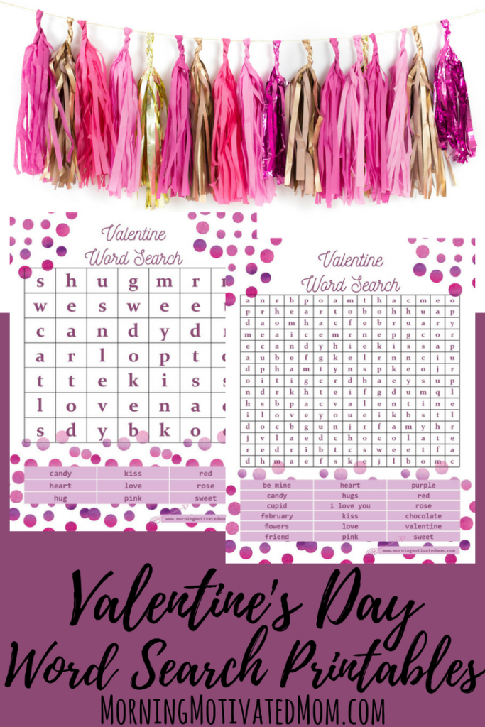 Are you looking for a Valentine's Day activity for your children? Check out the free Valentine's Day Word Search Printables I have created for you! There is both an easy and a hard version of the printable. #valentinesday 