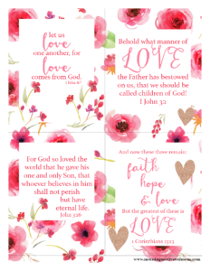 Free Bible Passage Scripture Love Printables
