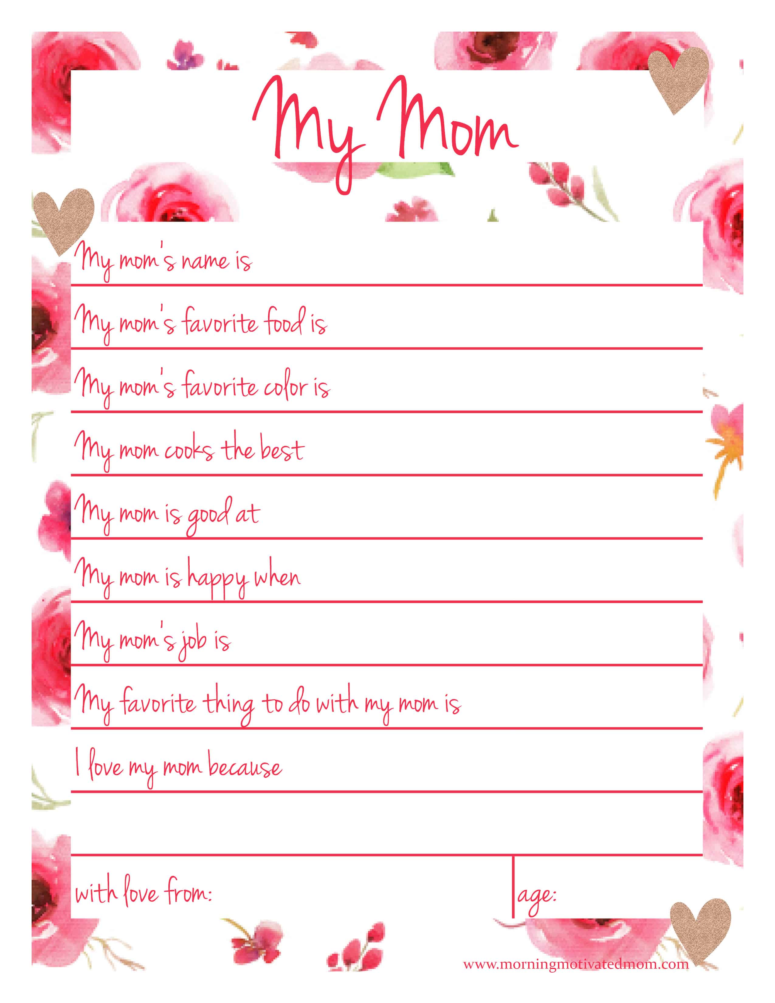 50 Things I Love About My Mom • Healthy Helper