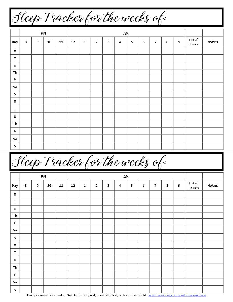 Free Printable to help you manage and track your sleep. Take care of yourself and get the sleep you need! Simply print and put next to your bed. Writing it down can be the key to help you stay accountable and get the sleep you need! Self-care Tips | Time Management Tips for Moms