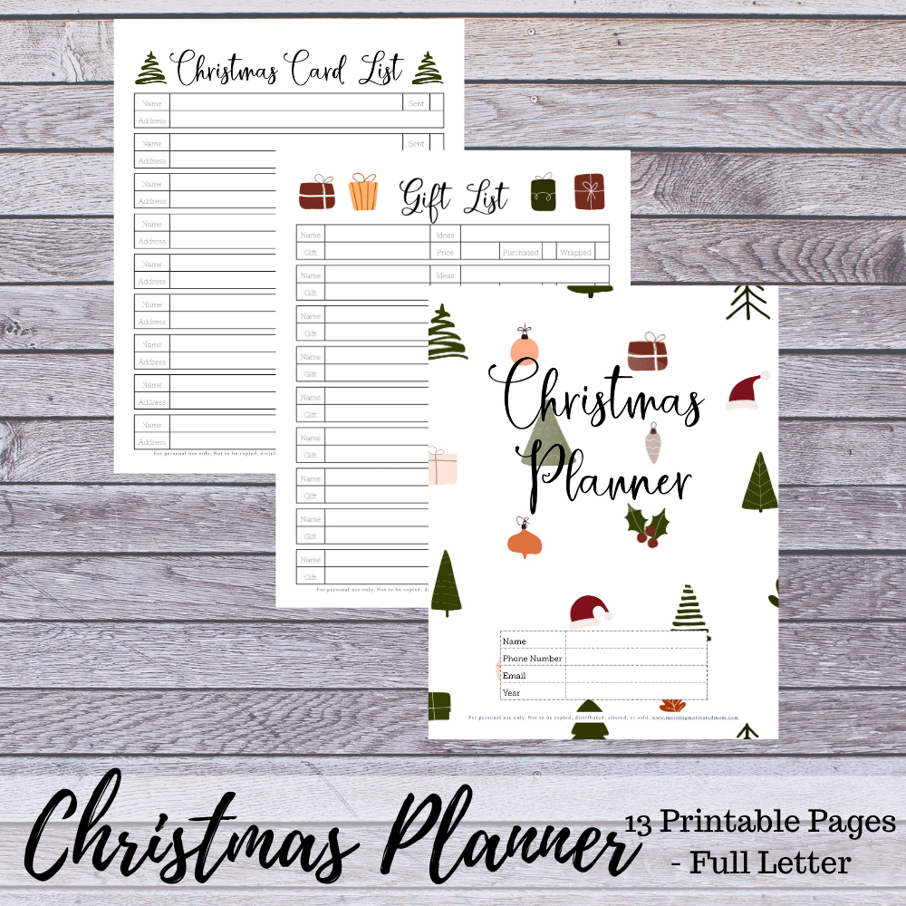 Get organized and minimize your stress this holiday and Christmas season with this 13 page Christmas Planner printable. Includes: Christmas Card List, Recipe List, Notes, Party Planner, Menu Planner, Traditions and Memories, Gift List, To-Do List, Christmas Budget Page, November and December holiday calendars, NEW gift tags. Updated for 2020!