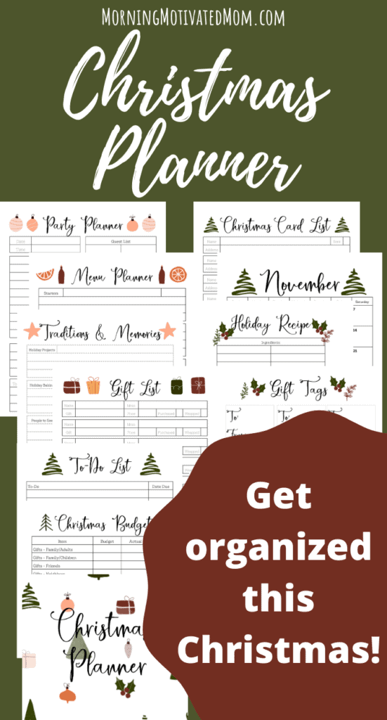 Get organized and minimize your stress this holiday and Christmas season with this 13 page Christmas Planner printable. Includes: Christmas Card List, Recipe List, Notes, Party Planner, Menu Planner, Traditions and Memories, Gift List, To-Do List, Christmas Budget Page, November and December holiday calendars, NEW gift tags.